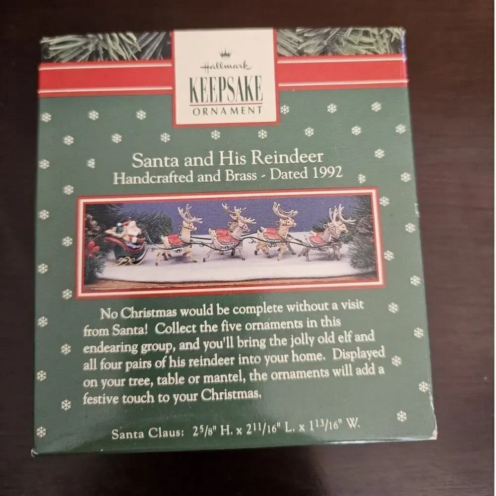 Santa Claus`1992`No Christmas Is Complete Without Santa Visit.Hallmark Ornament